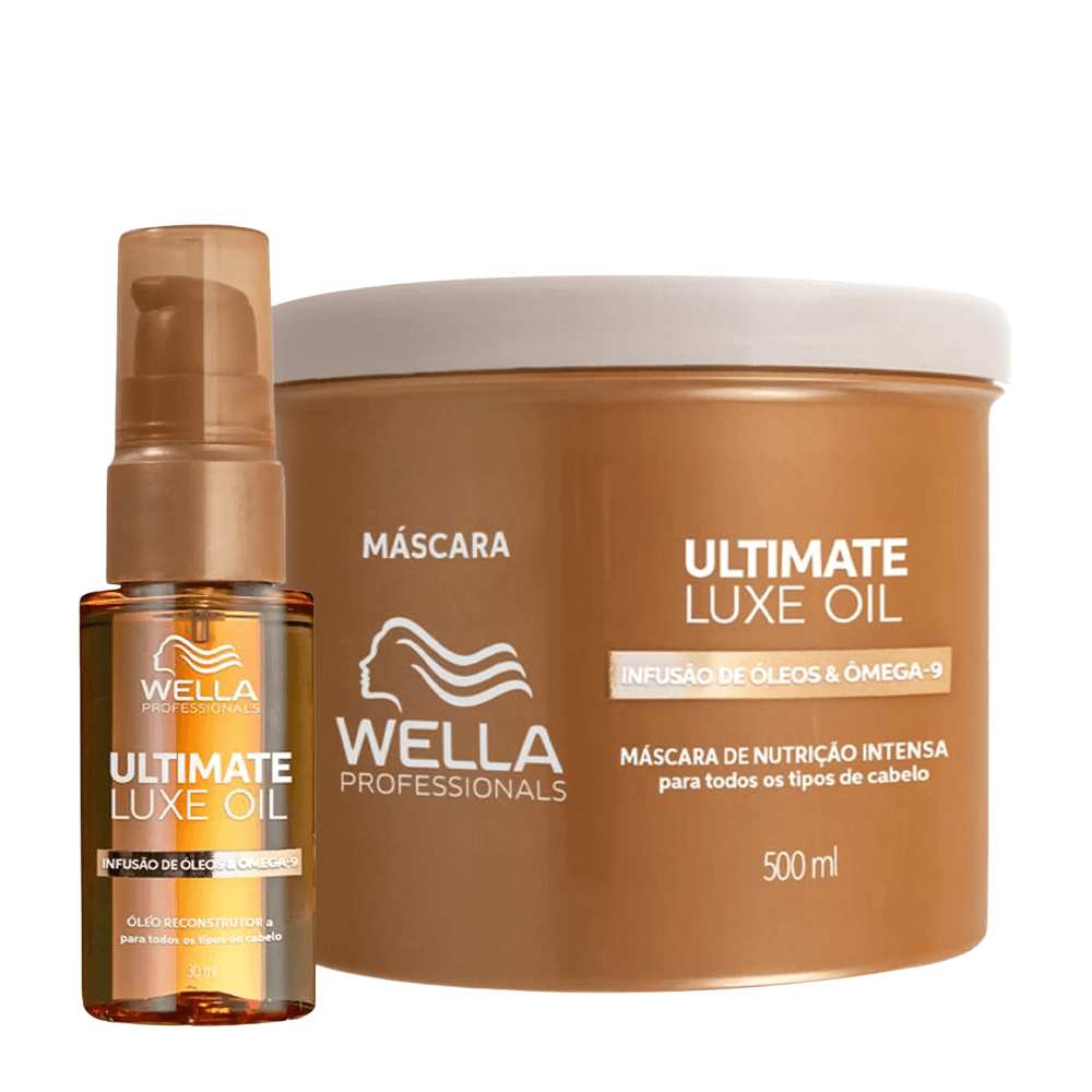 Kit Ultimate Luxe Oil Wella Professionals Máscara 500ml + Óleo 30ml