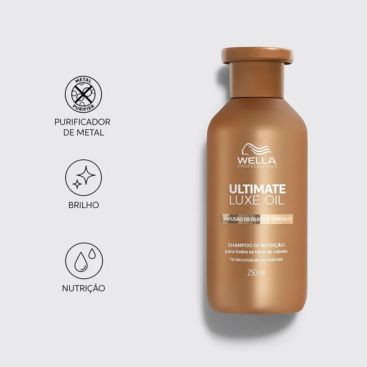 Kit Shampoo Ultimate Luxe Oil Wella Professionals 250ml 2 Unidades