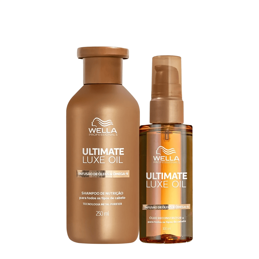 Kit Ultimate Luxe Oil Wella Professionals Shampoo 250ml + Óleo 100ml