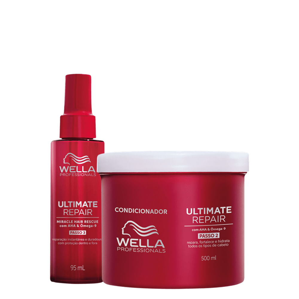 Kit Ultimate Repair Wella Professionals Máscara 500ml + Leave-in 95ml