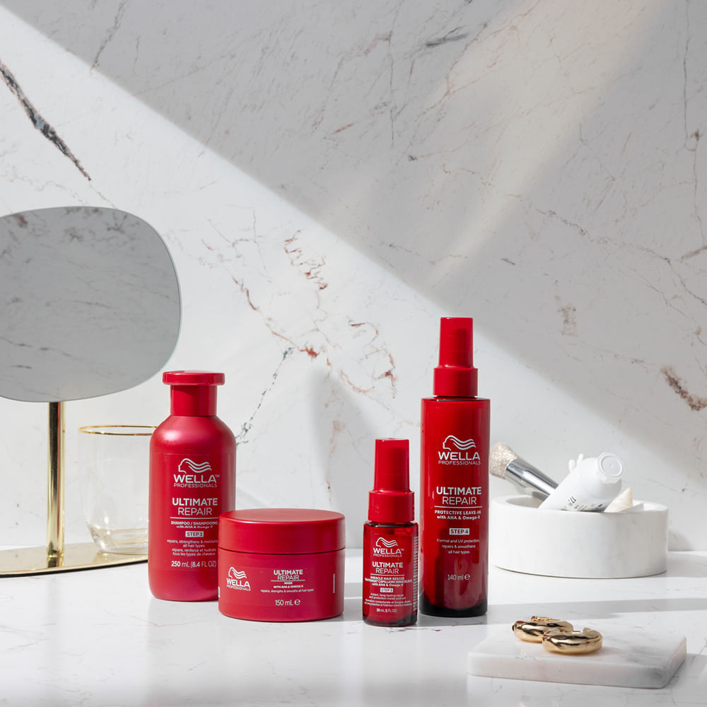 Kit Ultimate Repair Wella Shampoo 250ml + Máscara 500ml + Leave-in 95ml