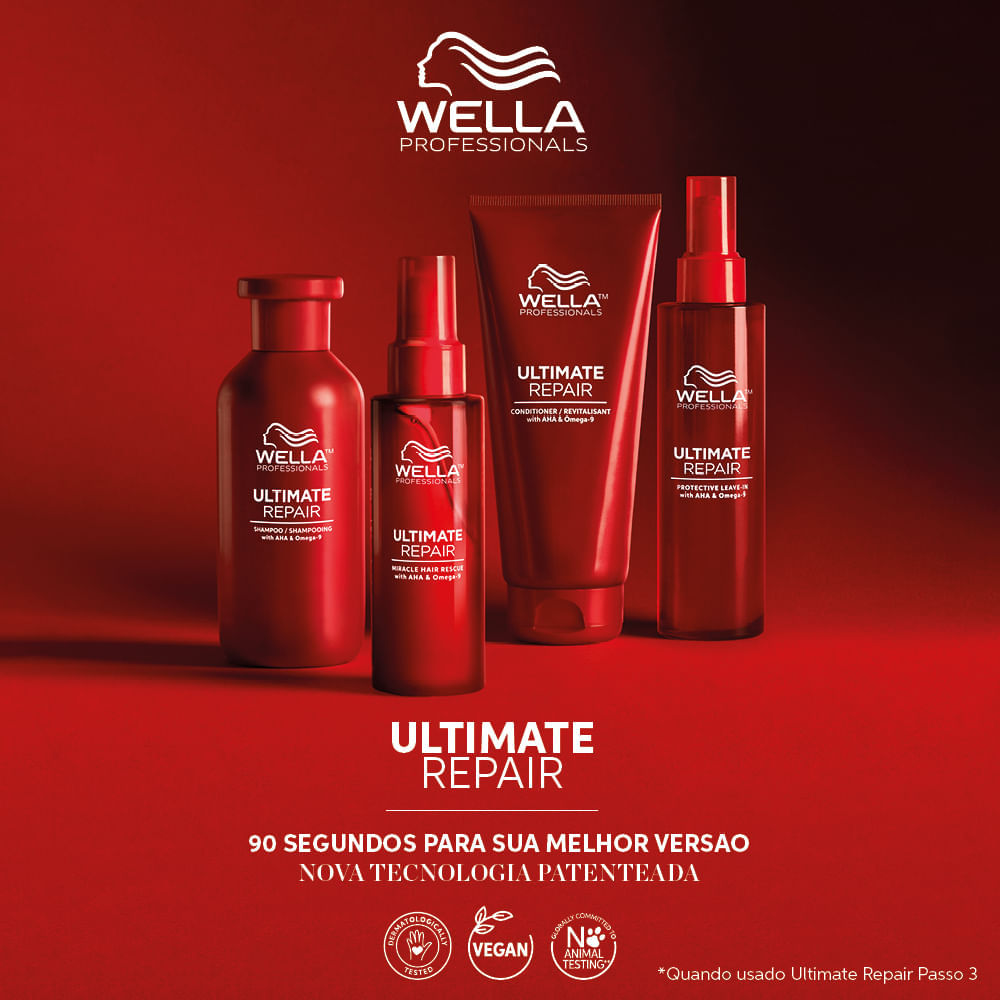 Kit Ultimate Repair Wella Shampoo 250ml + Máscara 500ml + Leave-in 95ml