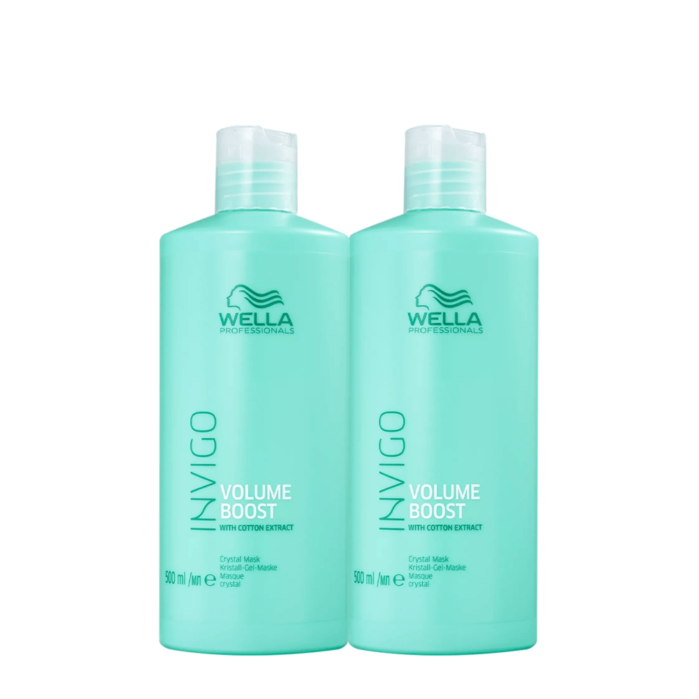 Kit Máscara Capilar Invigo Volume Boost Crystal Wella Professionals 500ml 2 Unidades