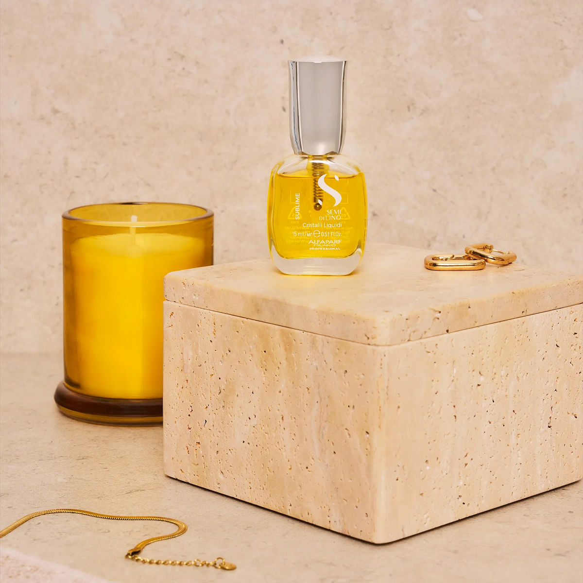 Kit Óleo Capilar Semi di Lino Sublime Cristalli Liquidi Alfaparf 15ml 2 Unidades