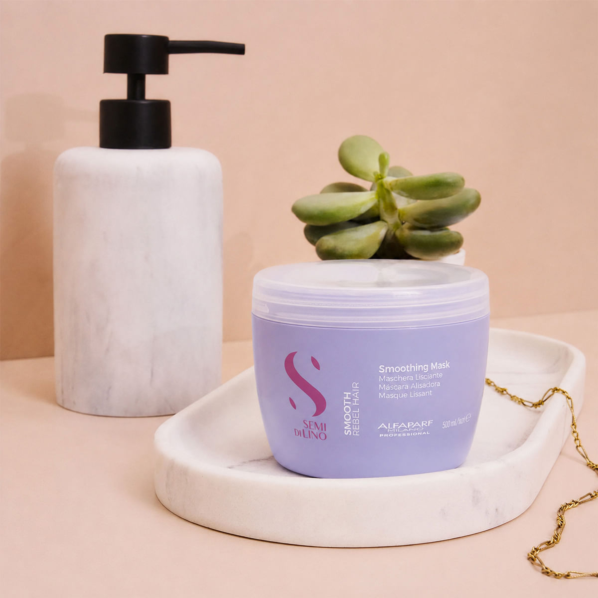 Kit Semi di Lino Smooth Alfaparf Shampoo 1L + Máscara 500ml