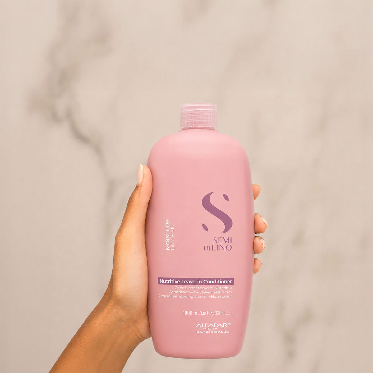 Kit Semi di Lino Moisture Nutritive Alfaparf Shampoo 1L + Leave-In Condicionante 1L + 2 Válvulas Pump