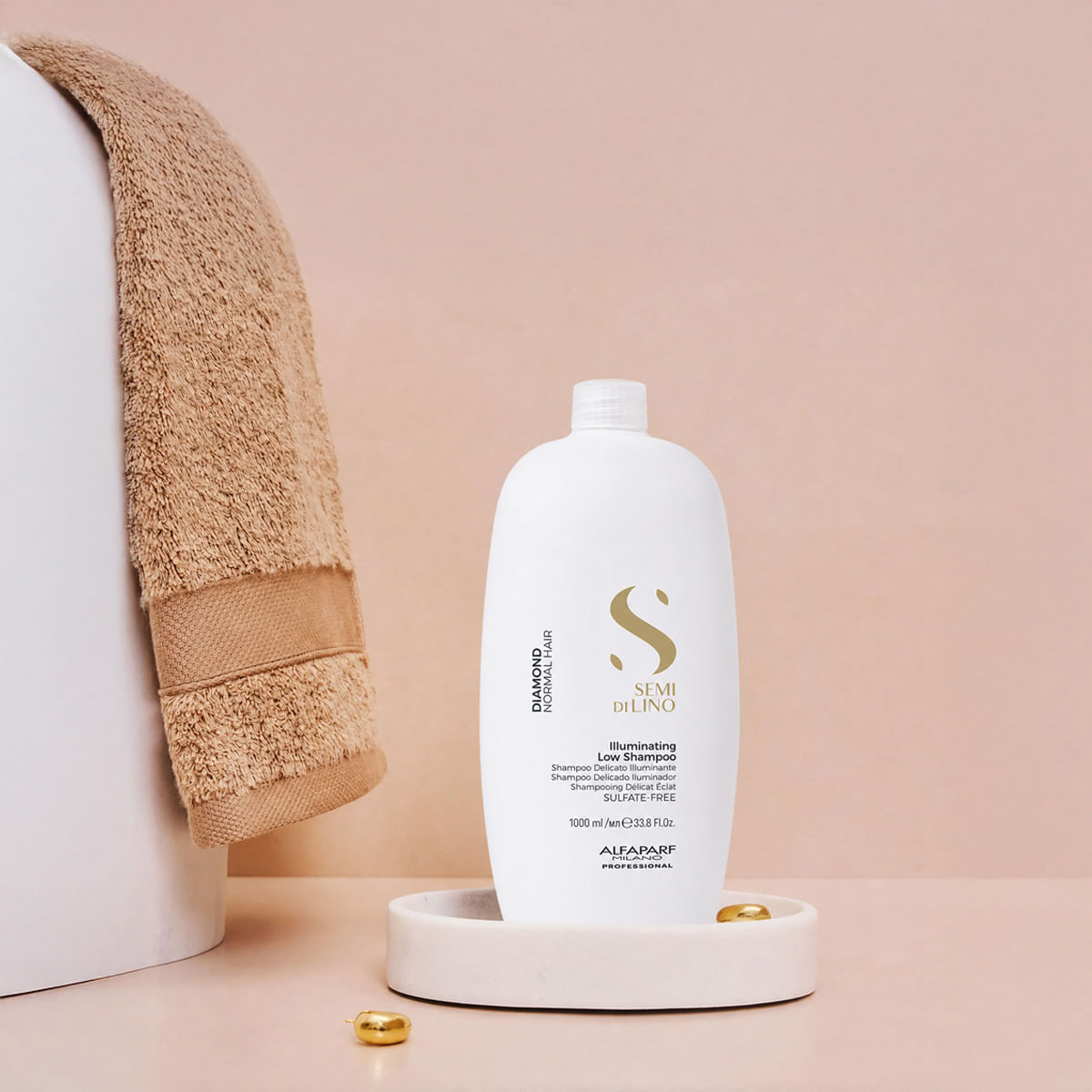 Kit Semi di Lino Diamond Illuminating Alfaparf Shampoo 1L + Máscara 500ml