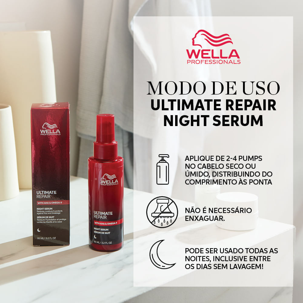 Sérum Capilar Ultimate Repair Night Wella Professionals 95ml