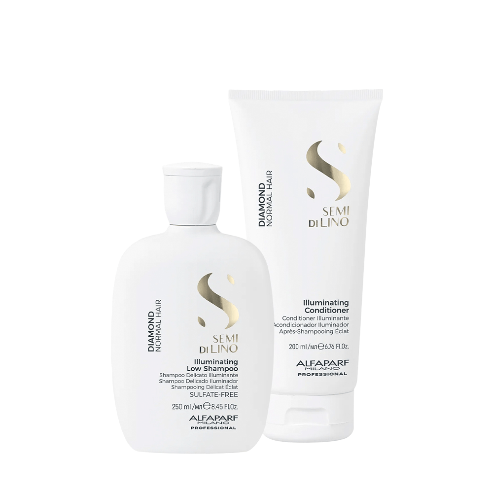 Kit Semi Di Lino Diamond Illuminating Alfaparf Shampoo 250ml + Condicionador 200ml