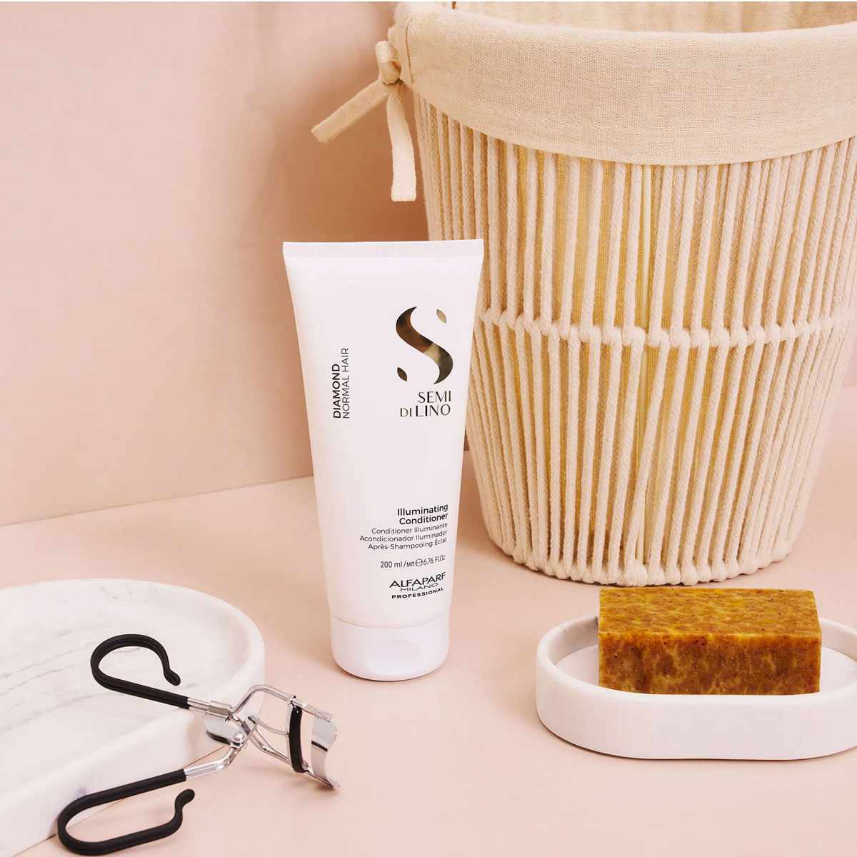 Kit Semi di Lino Diamond Illuminating Alfaparf Shampoo 250ml + Condicionador 200ml