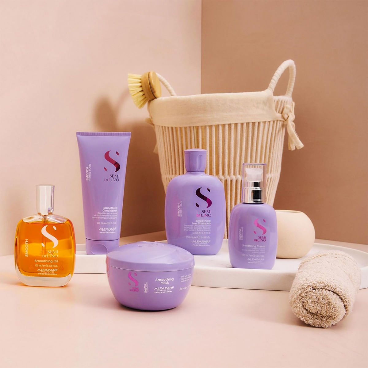 Kit Semi di Lino Smooth Alfaparf Shampoo 250ml + Máscara 200ml
