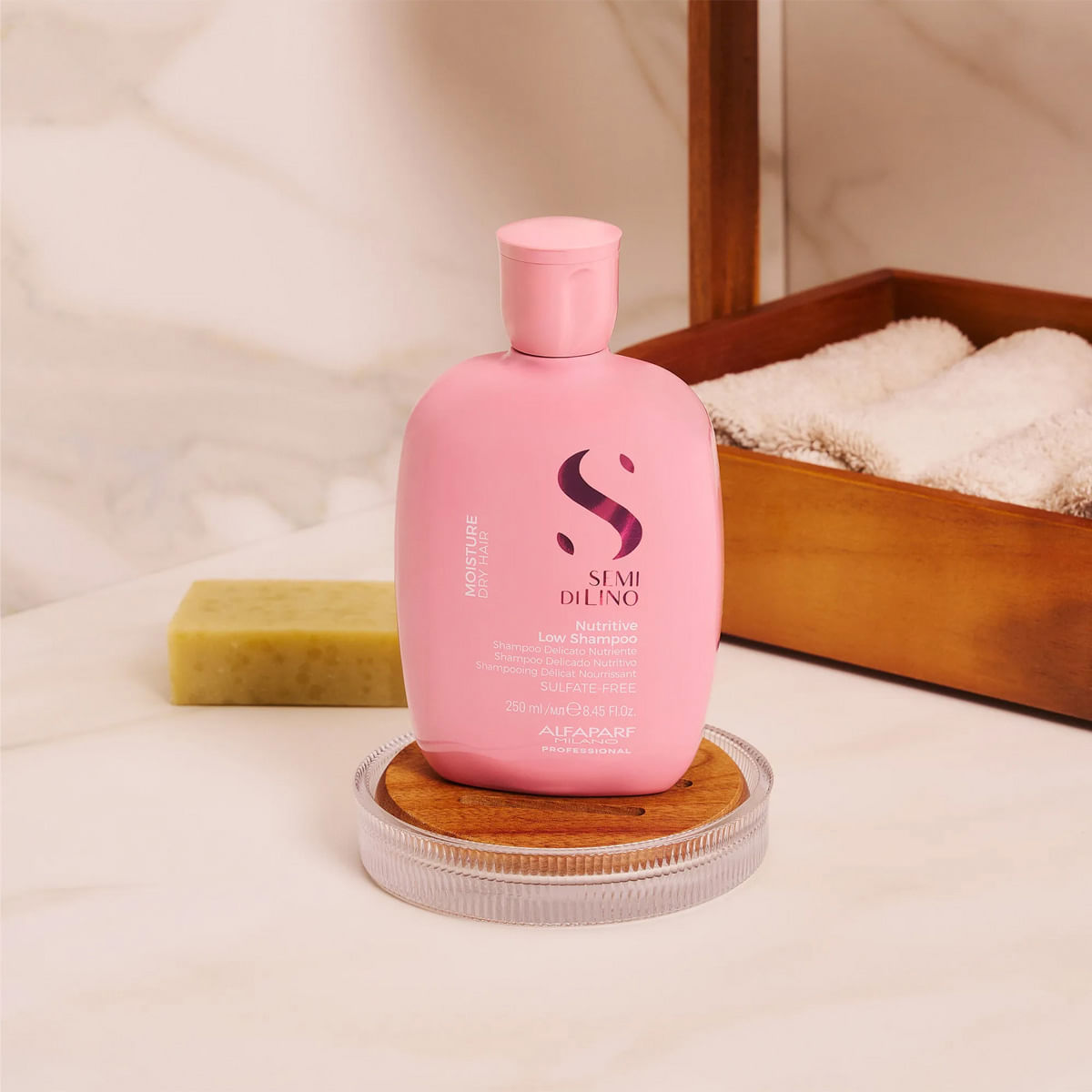 Kit Semi di Lino Moisture Nutritive Alfaparf Shampoo 250ml + Máscara 200ml + Leave-in 200ml