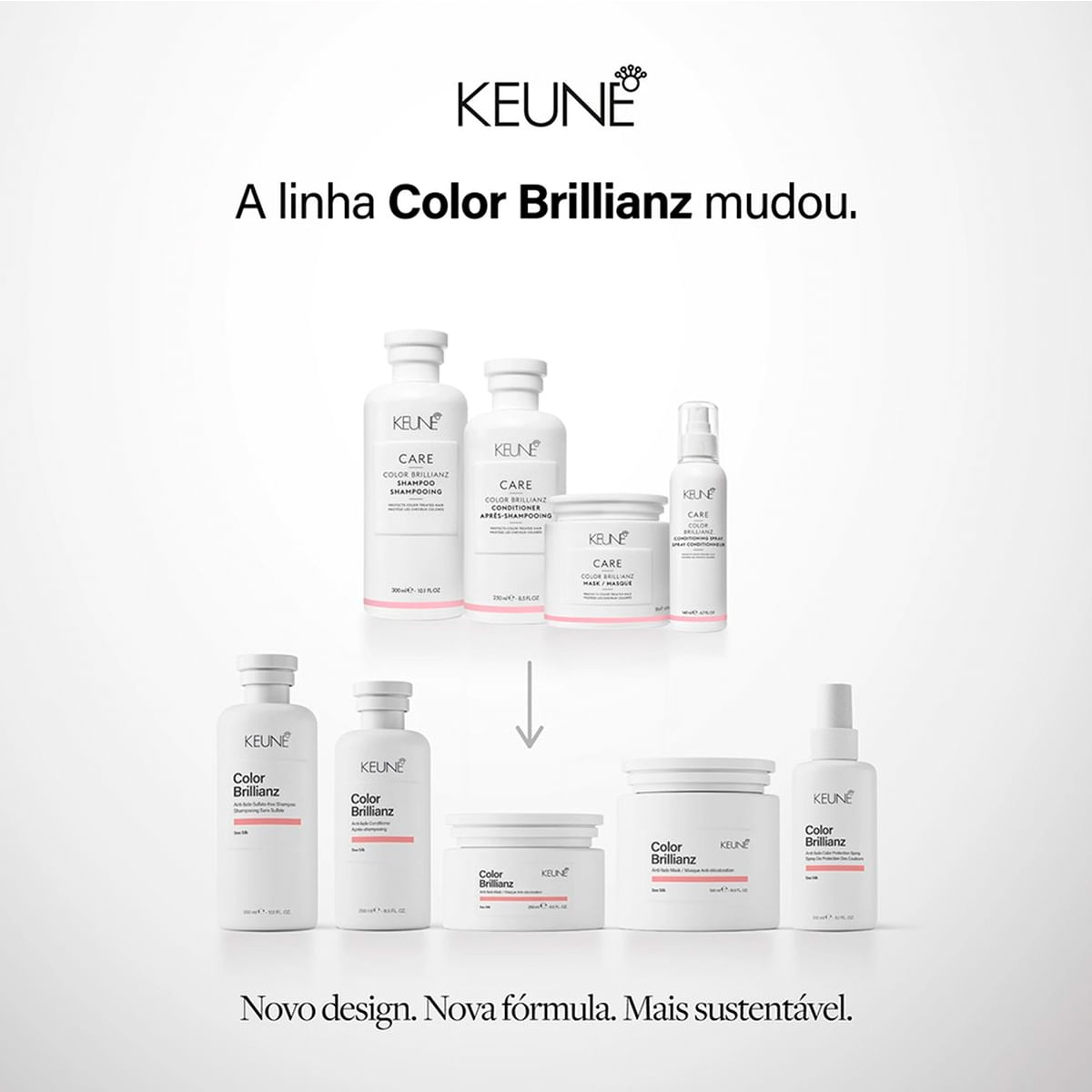 Kit Color Brillianz Keune Shampoo 1L + Máscara 500ml