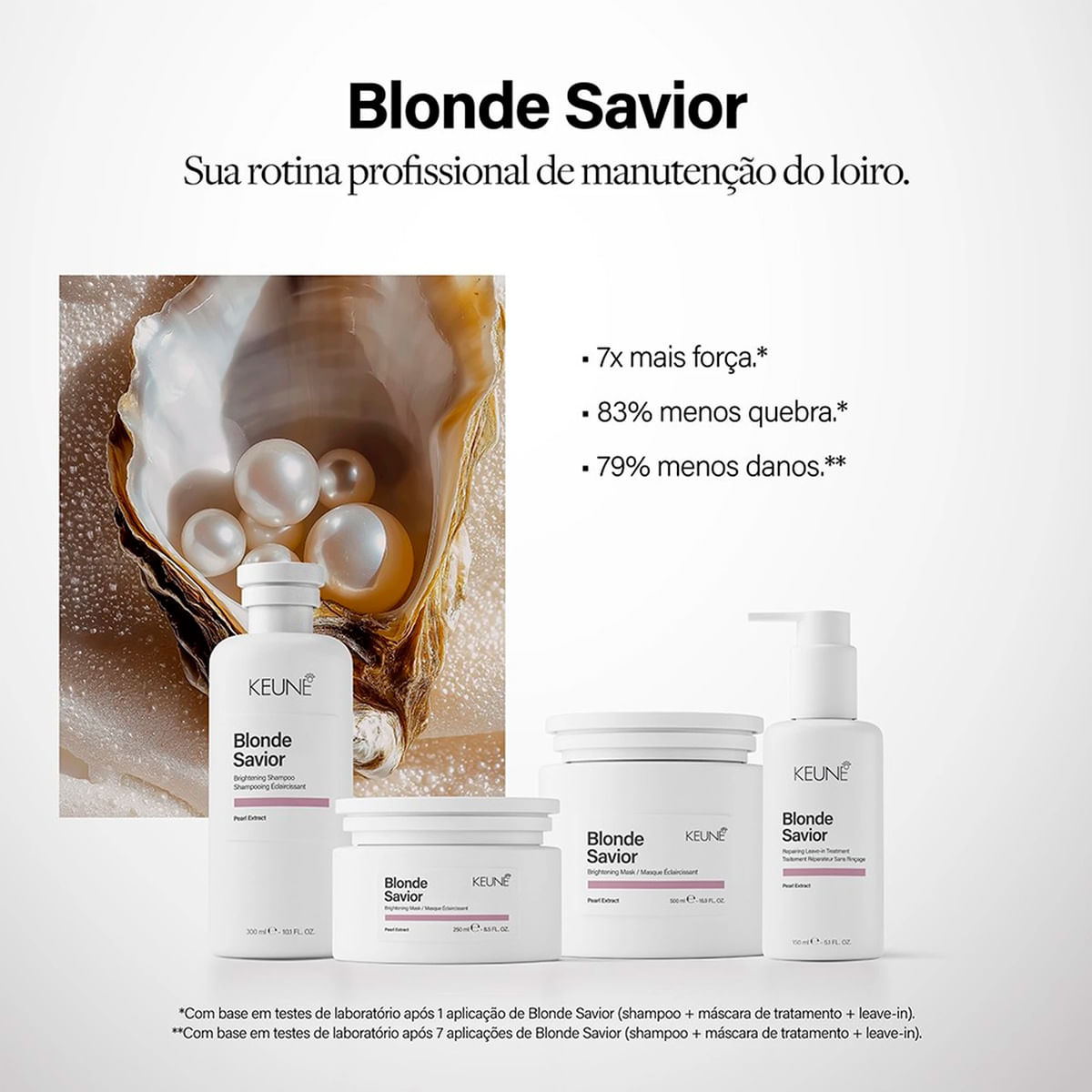 Kit Blonde Savior Keune Shampoo 1L + Máscara 500ml