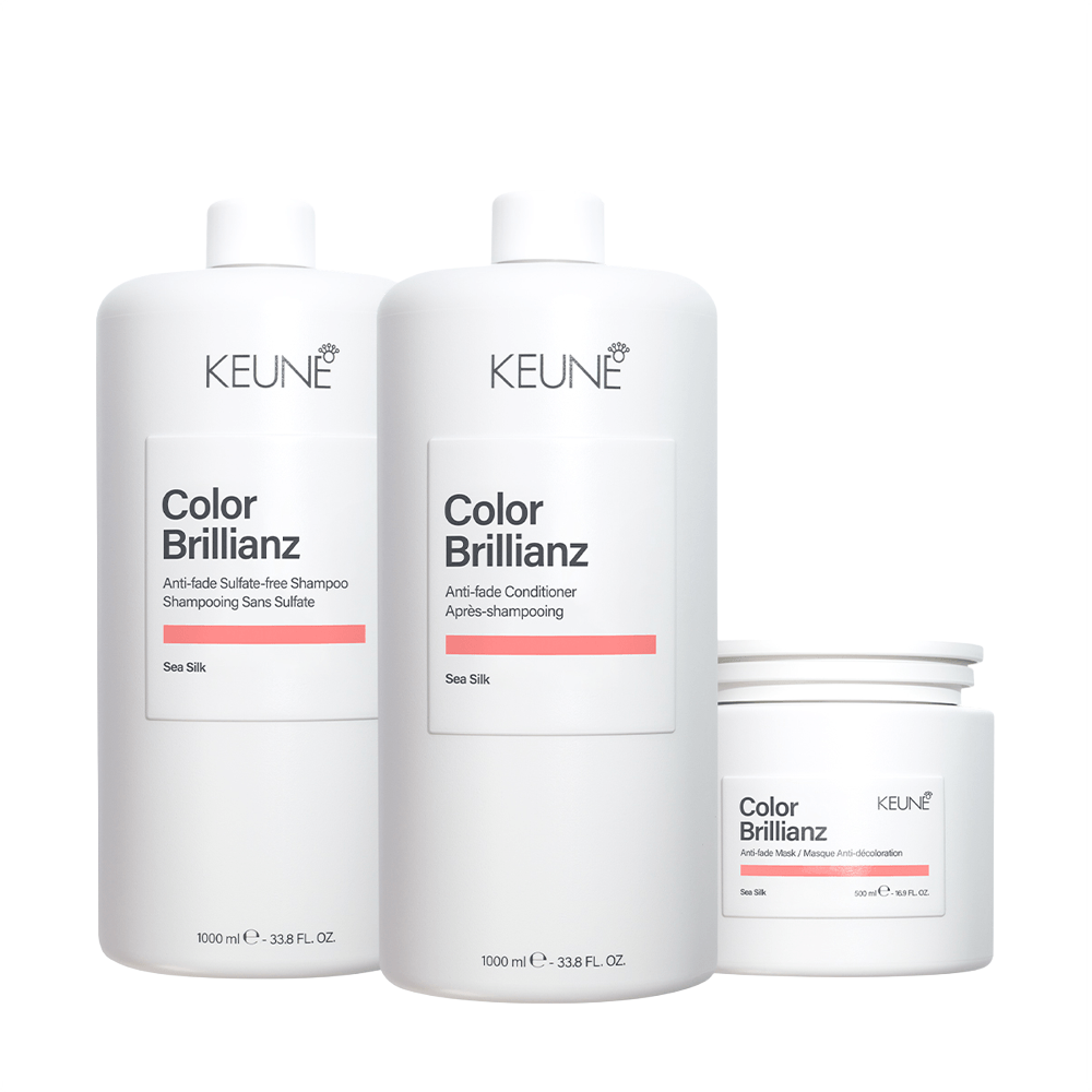 Kit Color Brillianz Keune Shampoo 1L + Condicionador 1L + Máscara 500ml