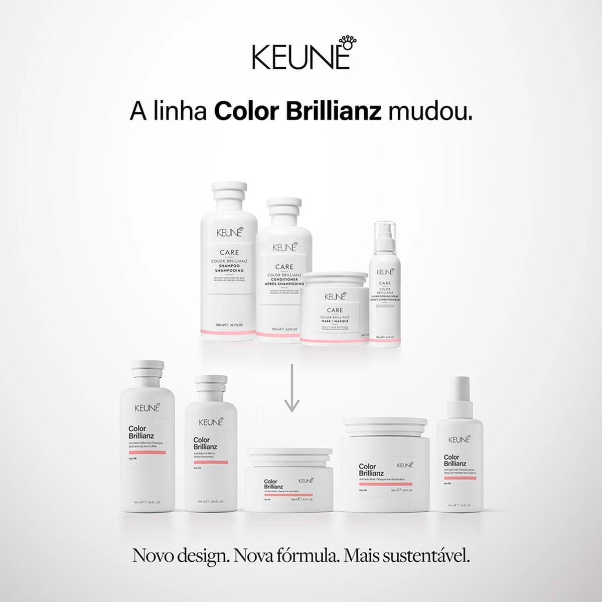 Kit Color Brillianz Keune Shampoo 1L + Condicionador 1L + Máscara 500ml