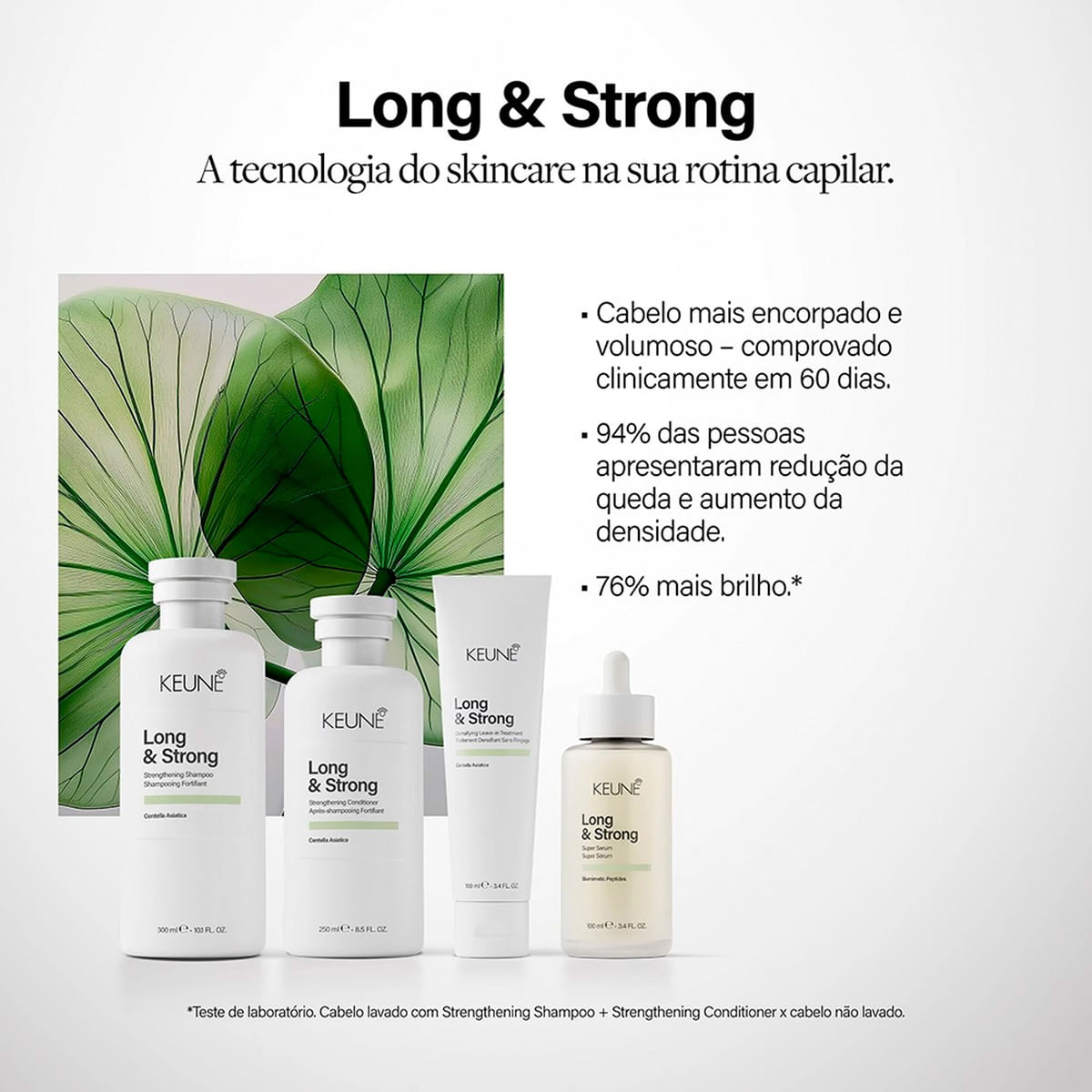 Kit Long & Strong Keune Shampoo 300ml + Leave-in 100ml