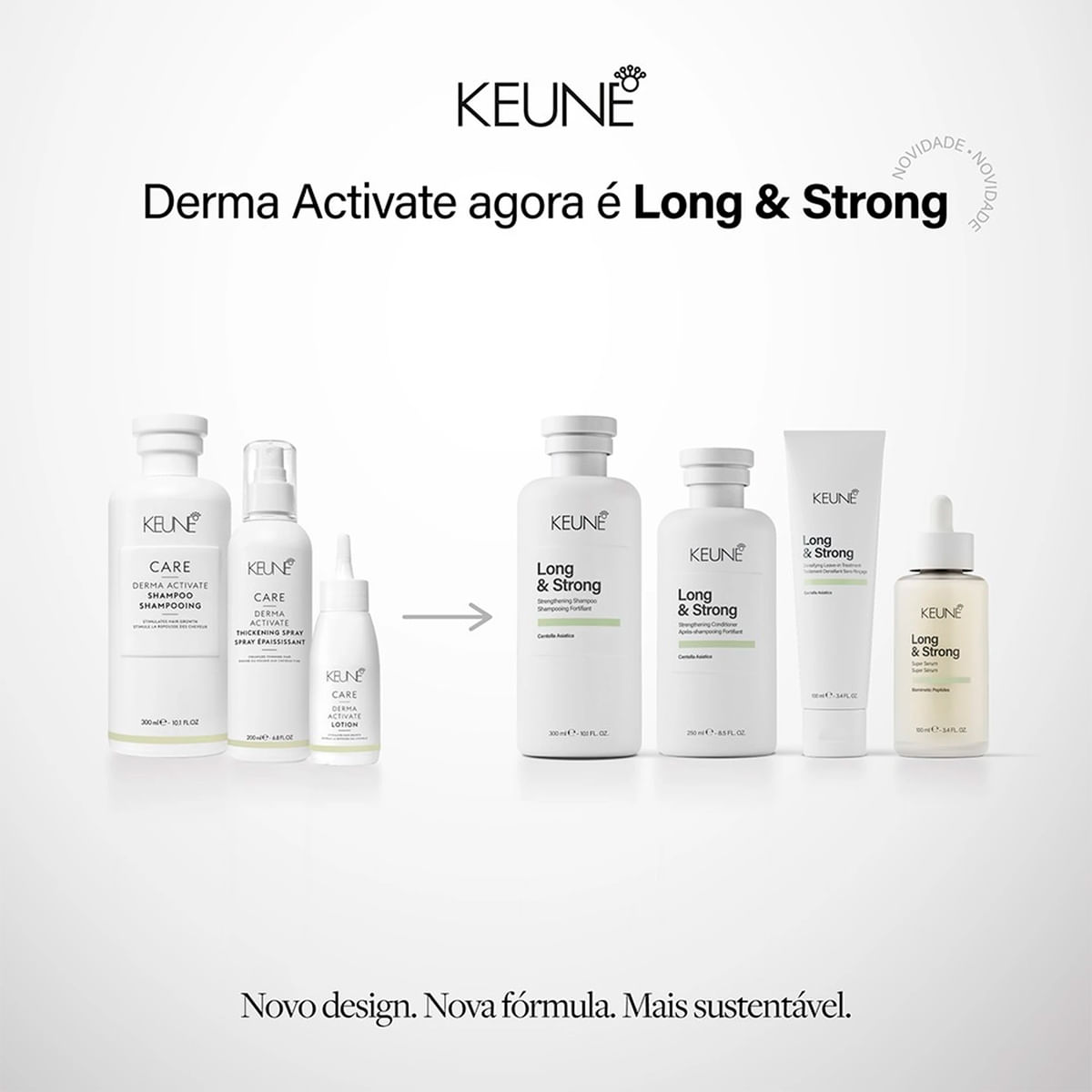 Kit Long & Strong Keune Shampoo 1L + Condicionador 1L