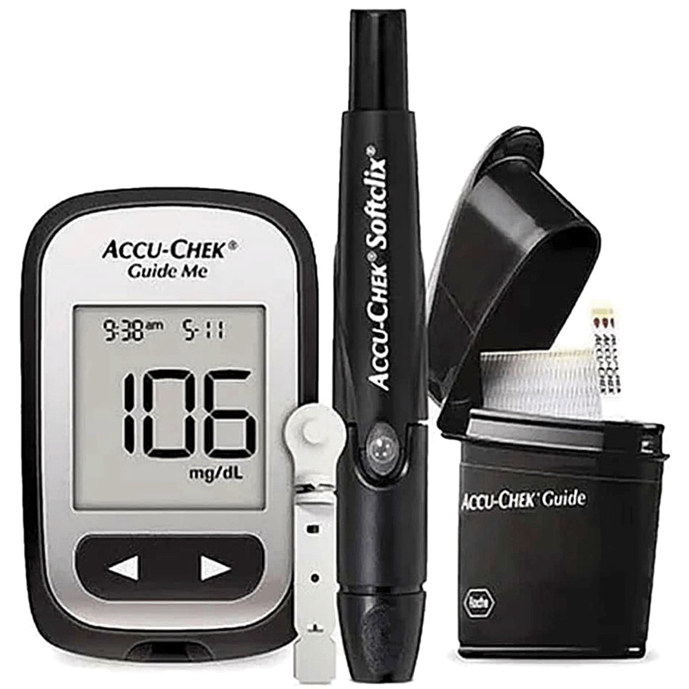 Kit Medidor de Glicemia Accu-Chek Guide Me Com 10 Tiras
