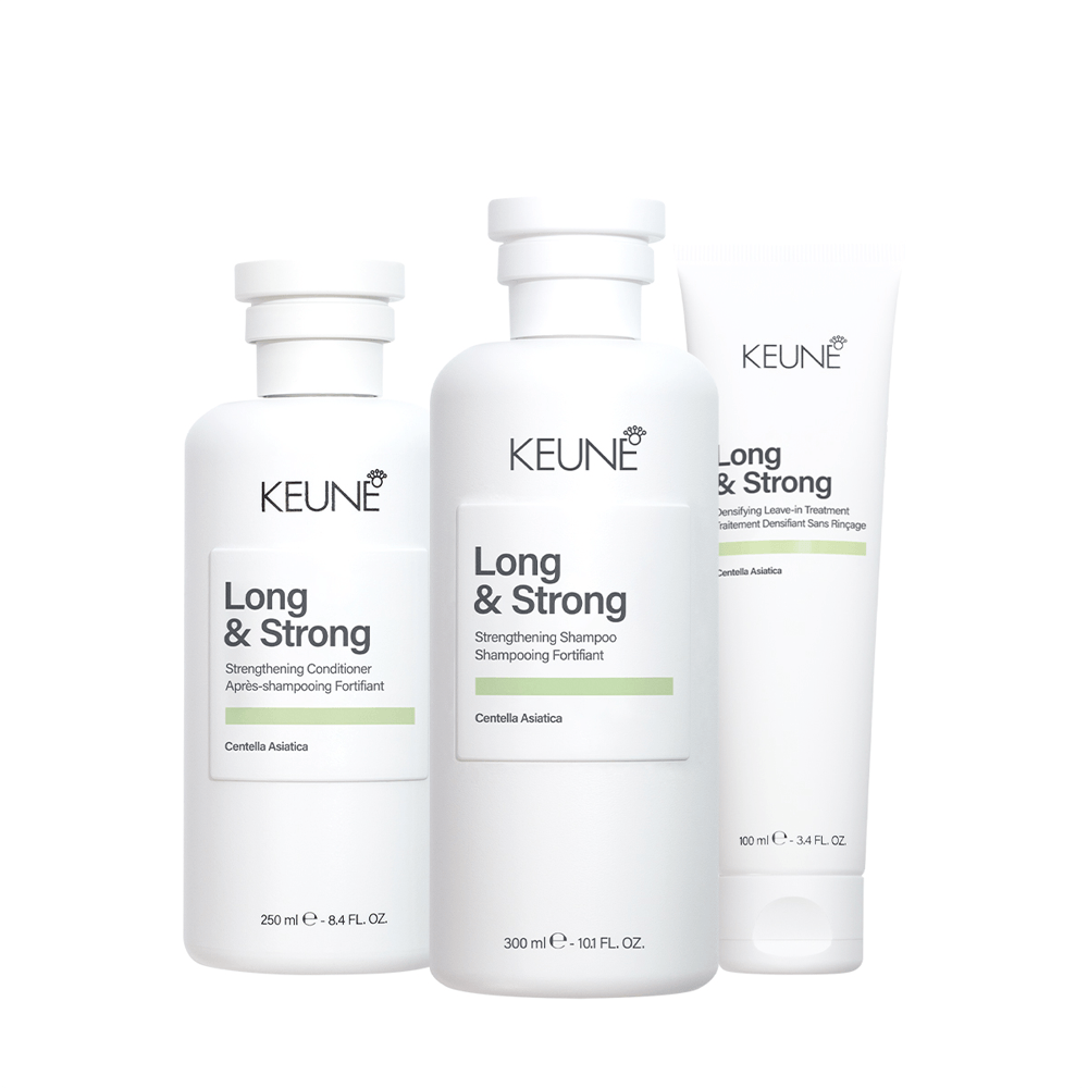 Kit Long & Strong Keune Shampoo 300ml + Condicionador 250ml + Leave-in 100ml