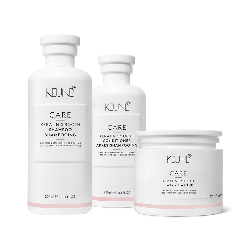 Kit Care Keratin Smooth Home Care Keune Shampoo 300ml + Condicionador 250ml + Máscara 200ml