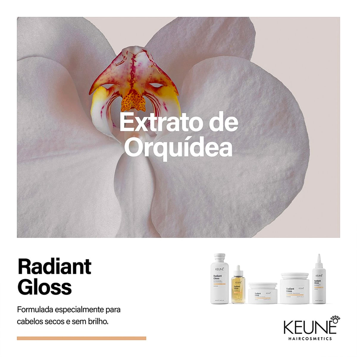 Kit Radiant Gloss Home Care Keune Shampoo 300ml + Condicionador 200ml + Máscara Capilar 250ml