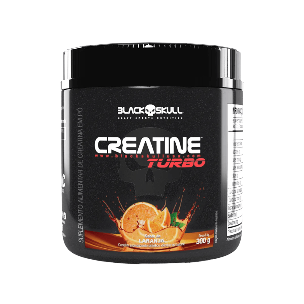 Creatina Turbo Black Skull Laranja 300g