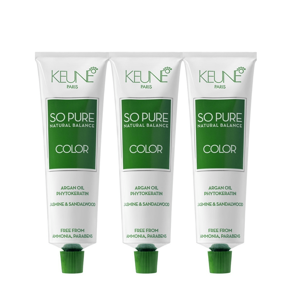 Kit Coloração So Pure Color Keune Tom 6 60ml 3 Unidades