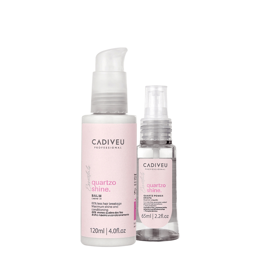 Kit Quartzo Shine Cadiveu Professional Óleo Capilar 65ml + Leave-in 120ml