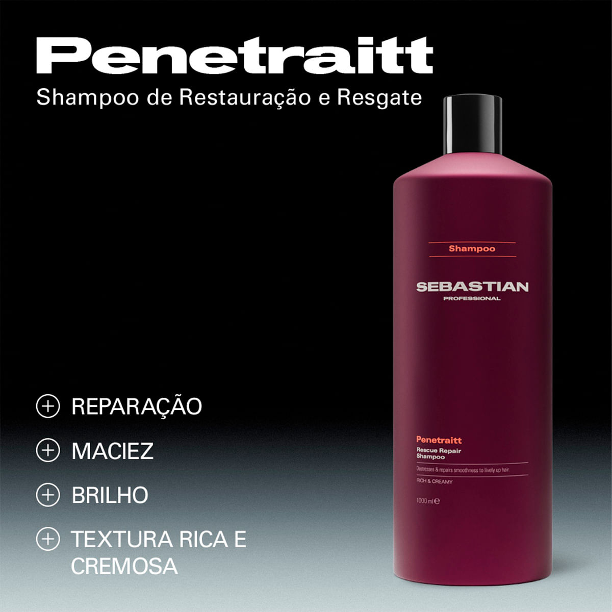 Kit Penetraitt Sebastian Professional Shampoo 1L + Condicionador 1L