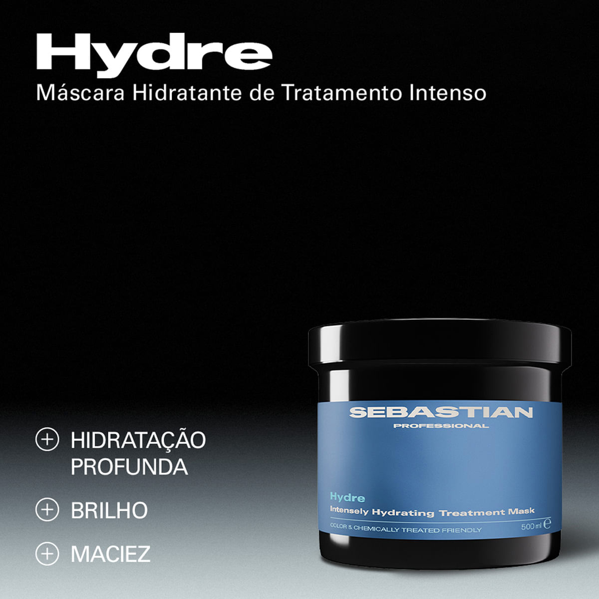 Kit Hydre Sebastian Professional Shampoo 1L + Condicionador 1L + Máscara Capilar 500ml
