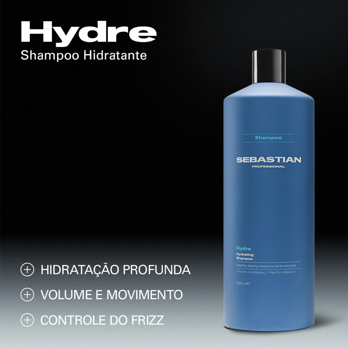 Kit Hydre Sebastian Professional Shampoo 1L + Condicionador 1L + Máscara Capilar 500ml