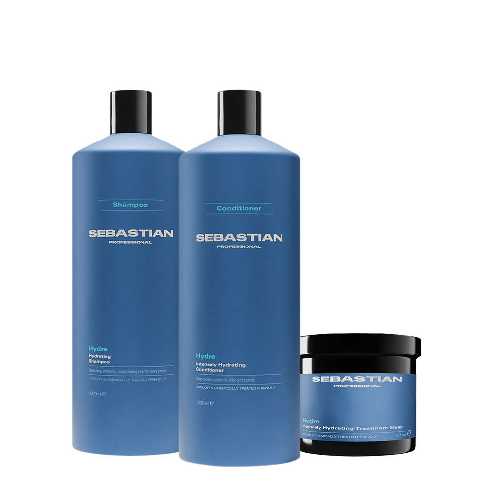 Kit Hydre Sebastian Professional Shampoo 1l + Condicionador 1l + Máscara Capilar 500ml