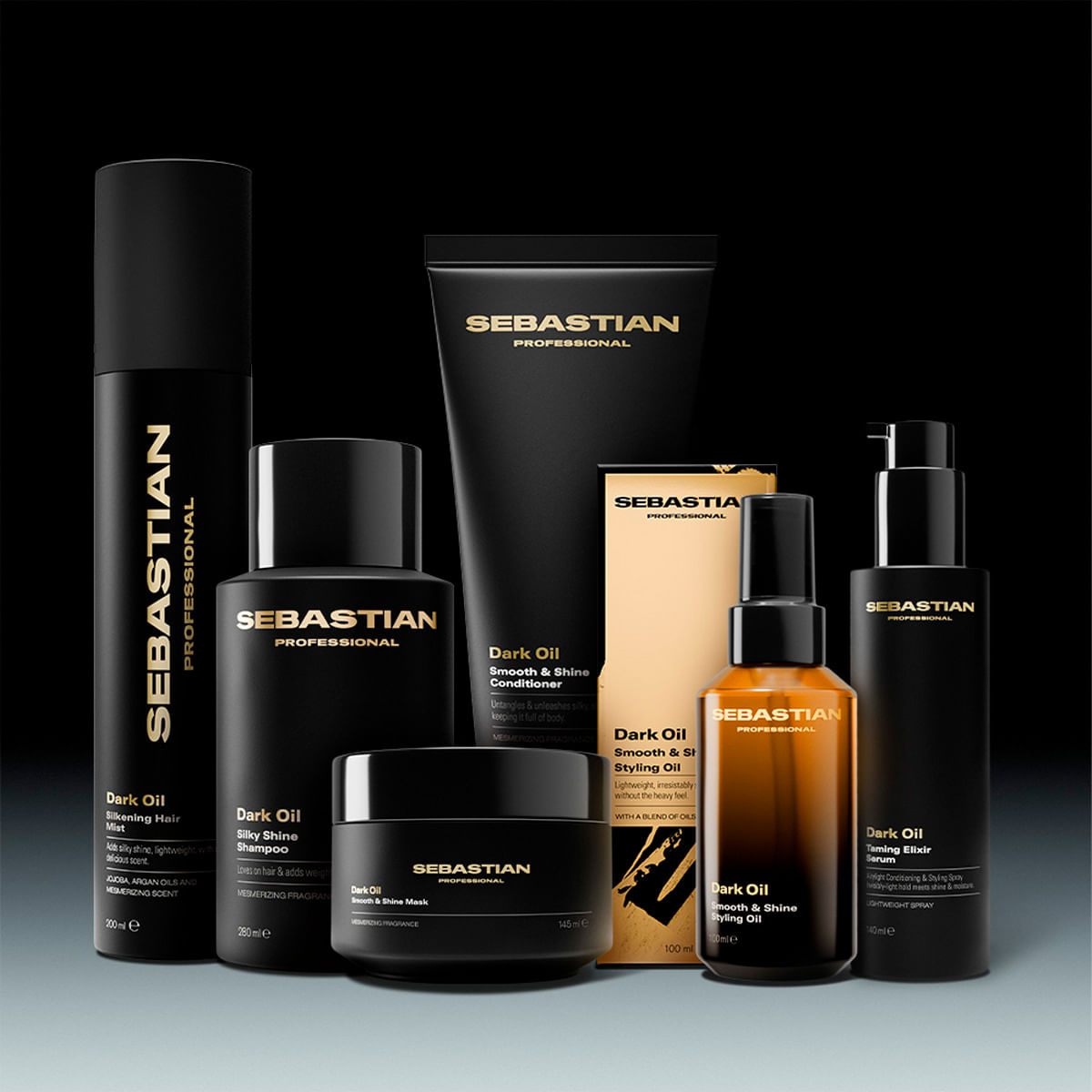 Kit Dark Oil Sebastian Professional Máscara Capilar 500ml + Óleo Capilar 100ml