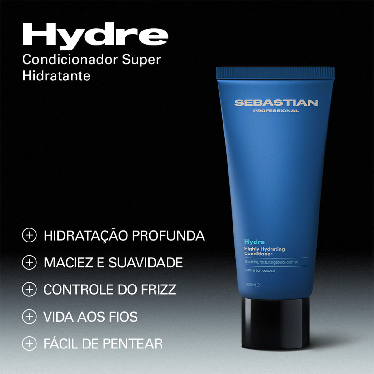 Kit Hydre Sebastian Professional Shampoo 280ml + Condicionador 200ml + Máscara Capilar 145ml