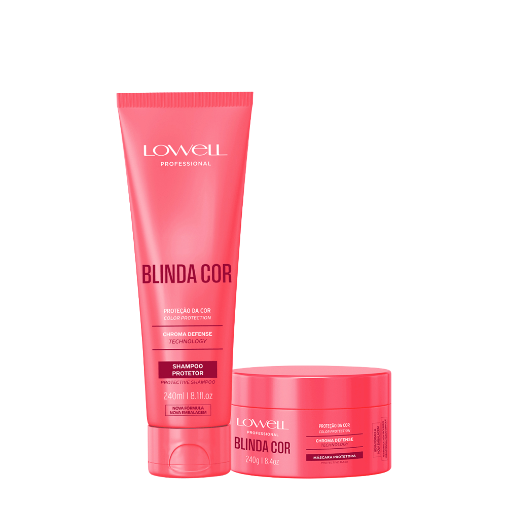 Kit Blinda Cor Lowell Shampoo 240ml + Máscara 240g