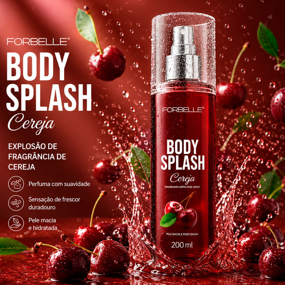 Body Splash Cereja Forbelle 200ml
