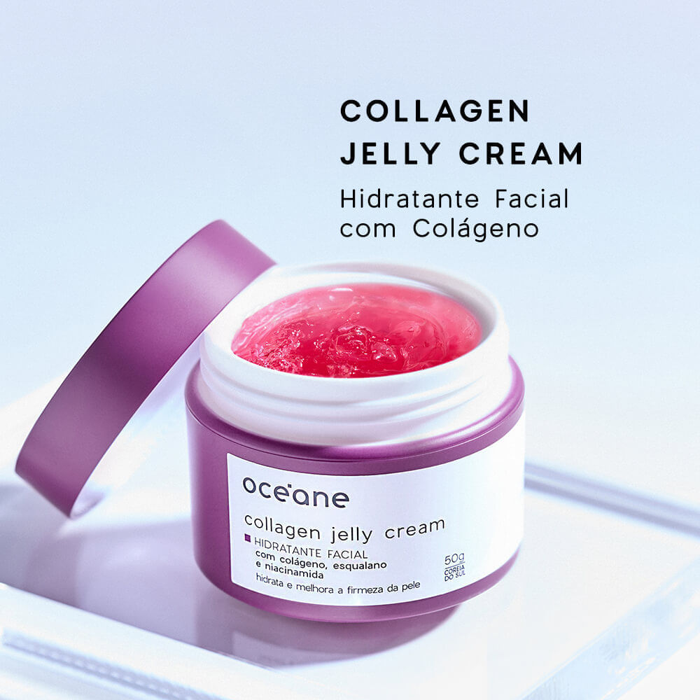 Gel Hidratante Facial Com Colágeno Collagen Jelly Cream 50g