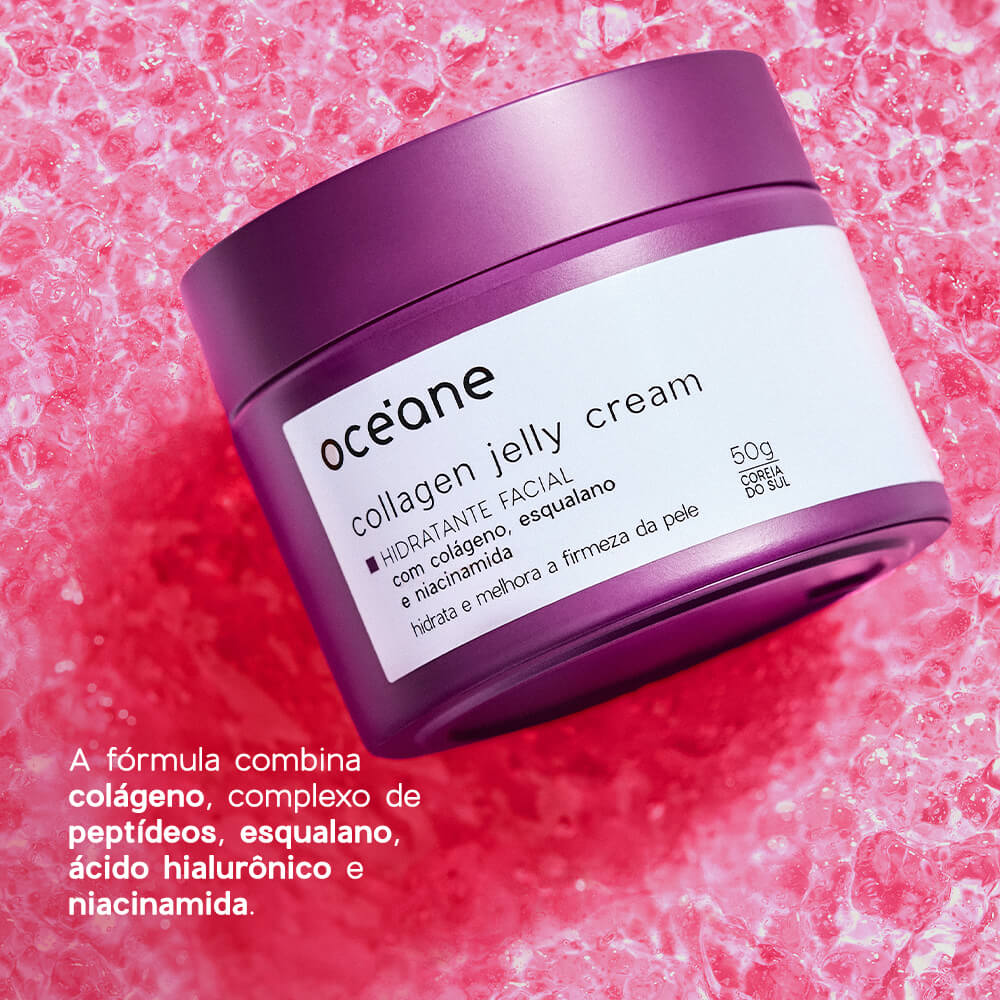 Gel Hidratante Facial Com Colágeno Collagen Jelly Cream 50g