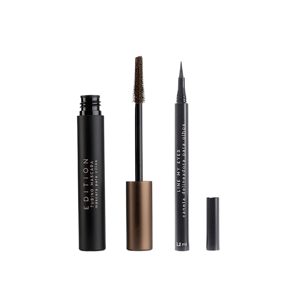 Kit Océane Edition Máscara Para Cílios Marrom + Caneta Delineadora Marrom