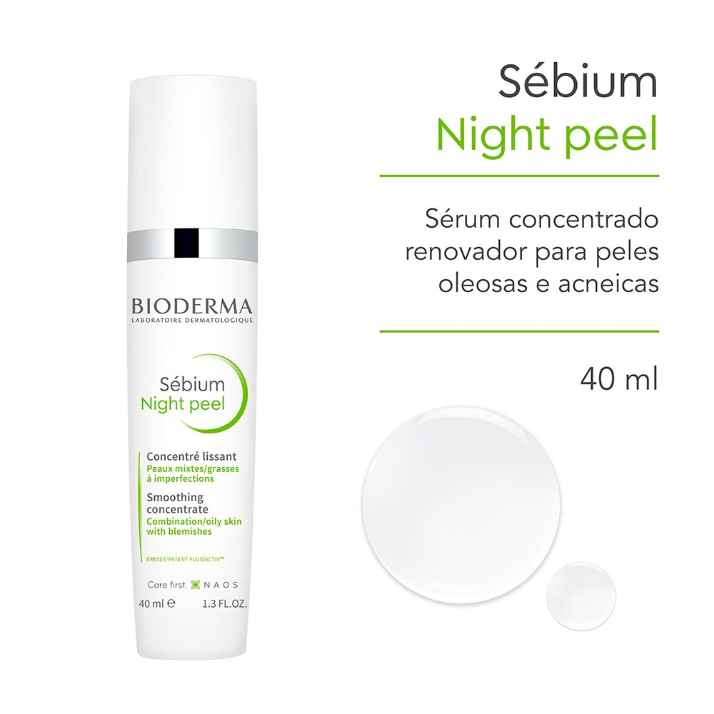 Sérum Facial Renovador Noturno Sébium Night Peel Bioderma 40ml
