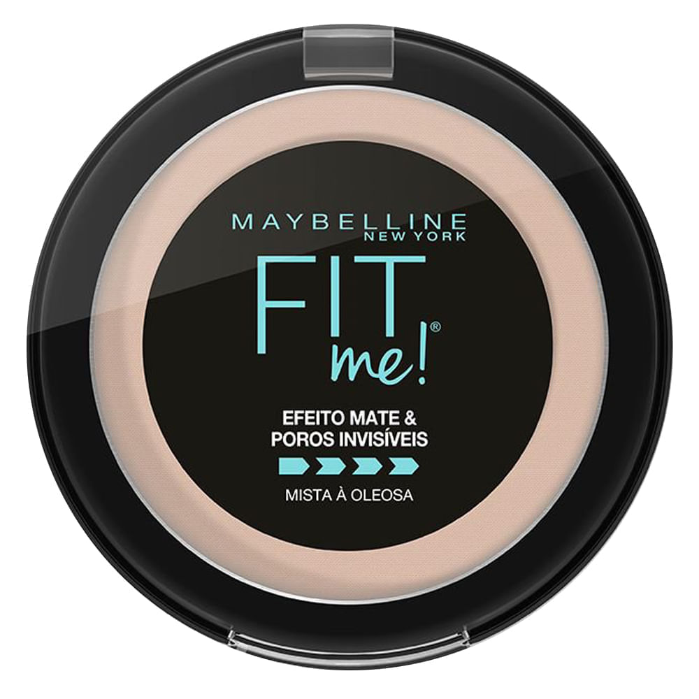 Pó Compacto Fit Me! Maybelline Cor N01 Super Claro Neutro