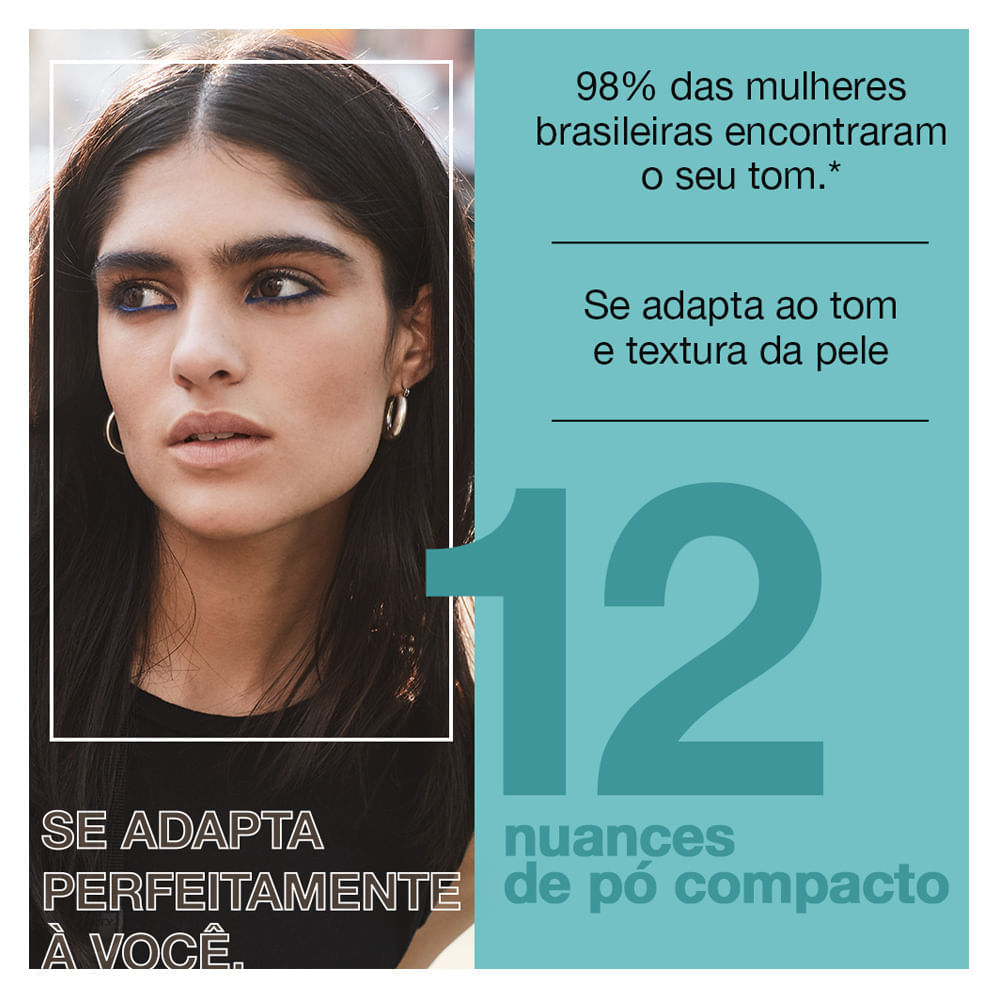 Pó Compacto Fit Me! Maybelline Cor N01 Super Claro Neutro