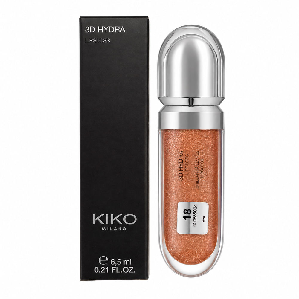 Gloss Labial KIKO Milano 3D Hydra Lipgloss Cor 18 Golden Sparkle 6,5ml
