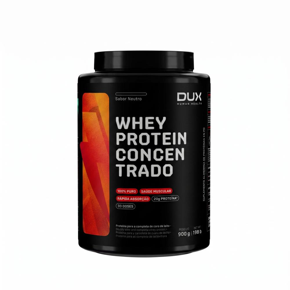 Pote Whey Protein Concentrado Company Dux 900g Sabor Neutro Sem Sabor