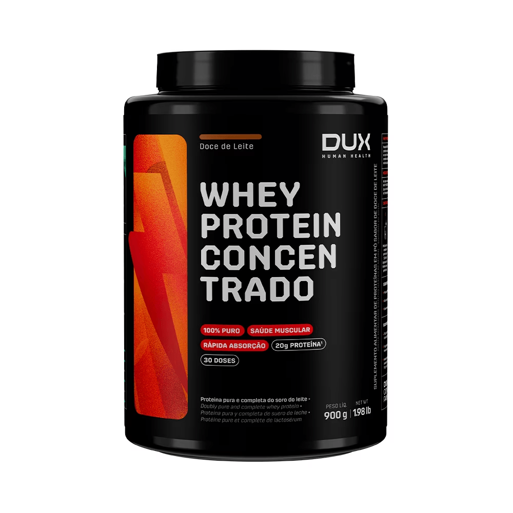 Pote Whey Protein Concentrado Company Dux 900g Sabor Doce De Leite
