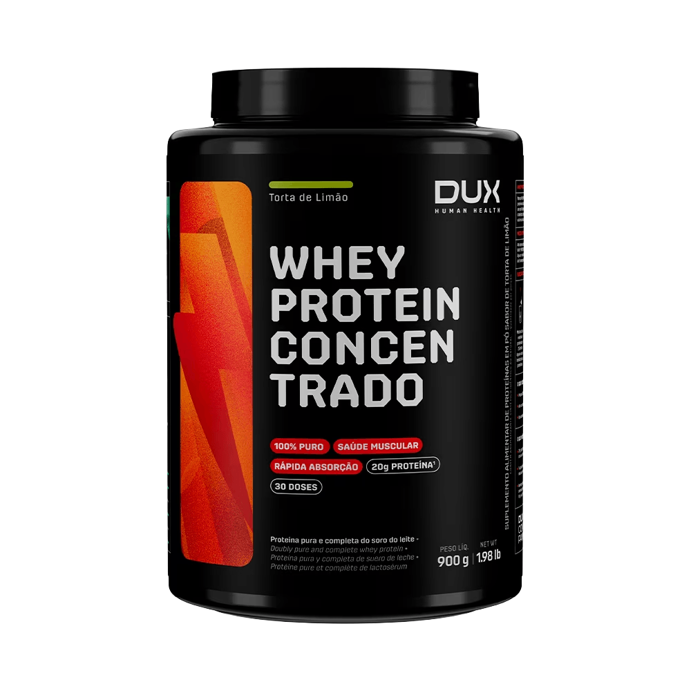 Pote Whey Protein Concentrado Company Dux 900g Sabor Torta De Limão
