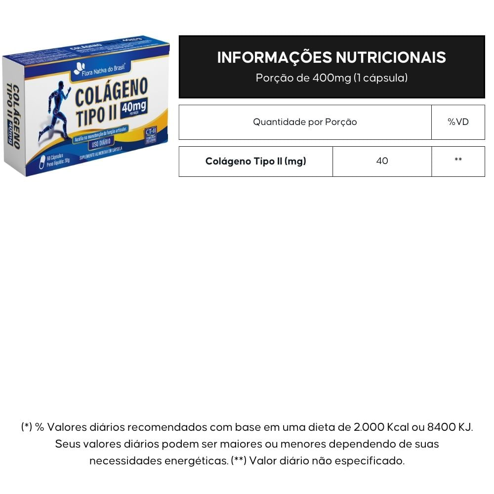 Colágeno Tipo 2 Flora Nativa 60 Cápsulas