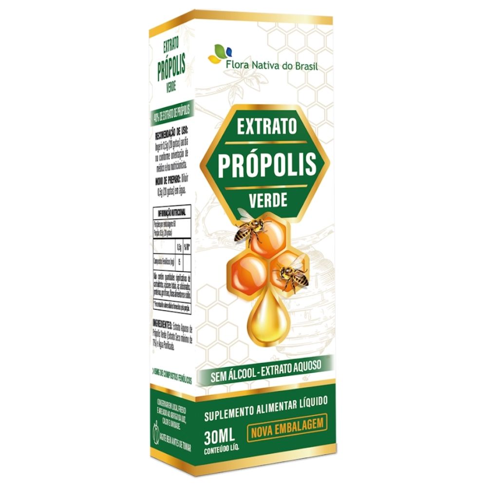 Extrato de Própolis Verde em Gotas Flora Nativa 30ml