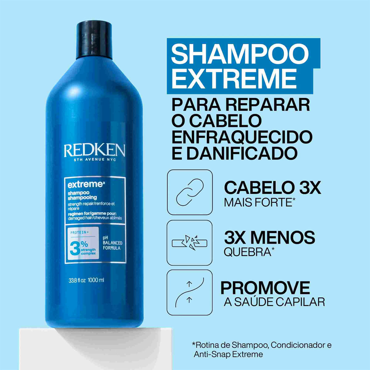 Kit Extreme Redken Shampoo 1L + Máscara 500ml